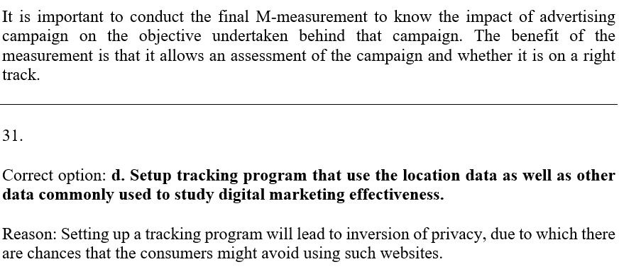 It is important to conduct the final M-measurement to know the impact of advertising campaign on the objective undertaken beh