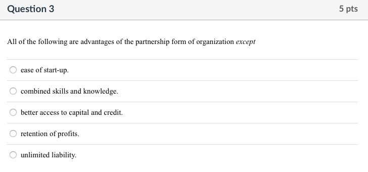 All of the following are advantages of the partnership form of organization except